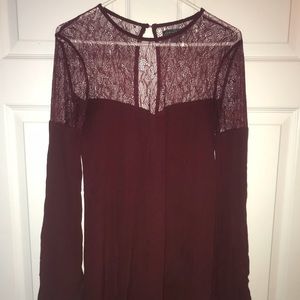 Maroon lace dress
